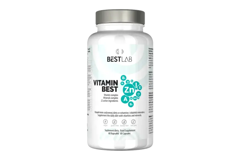 Suplement diety Vitamin Best z cynkiem i witaminami, pomocny w walce z niedoborem witaminy D3.